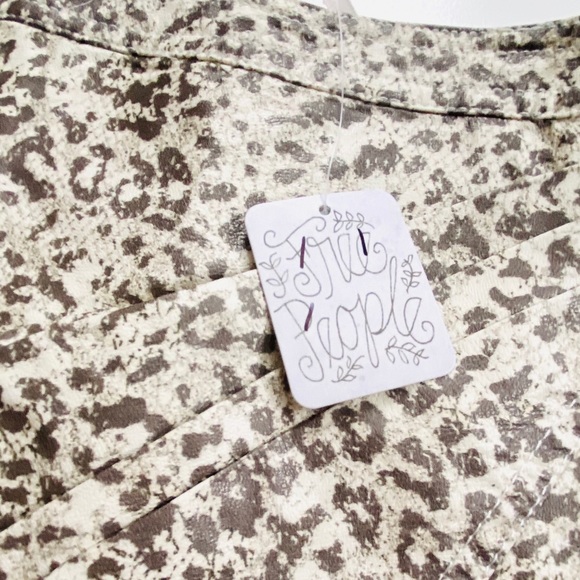 Free People Printed Fake Out Faux Wrap Skirt - Picture 4 of 9